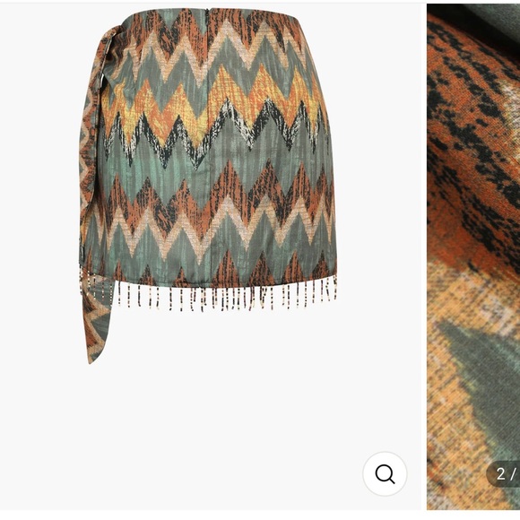 Micas Brown Bustier and Patterned Skirt Set - Picture 2 of 9